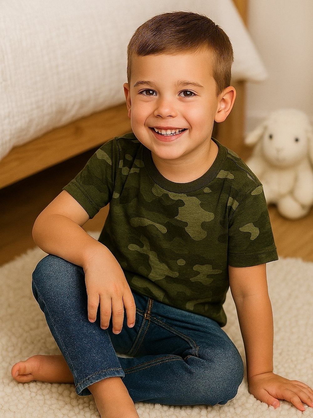 Garanimals Olive Green Camo Short Sleeve Tee